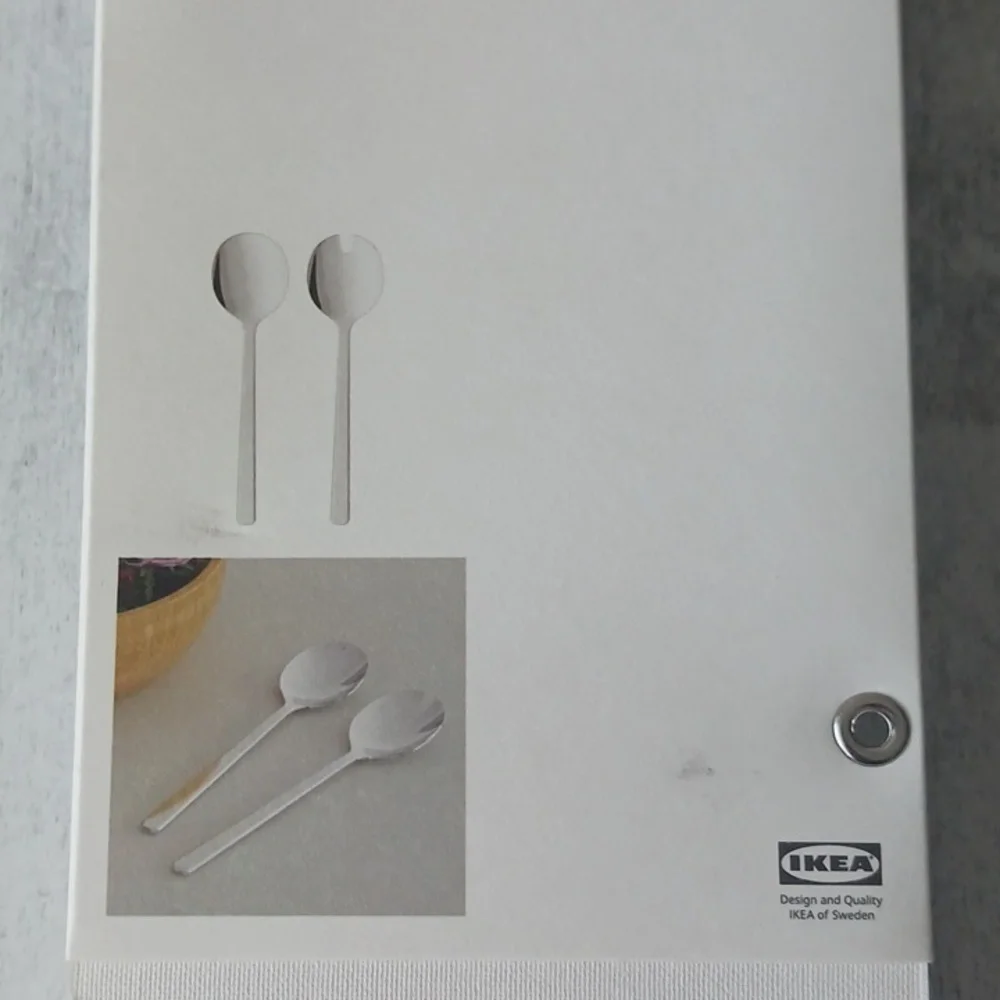 IKEA LOFTESRIK 2-piece salad serving set, stainless steel, 11 